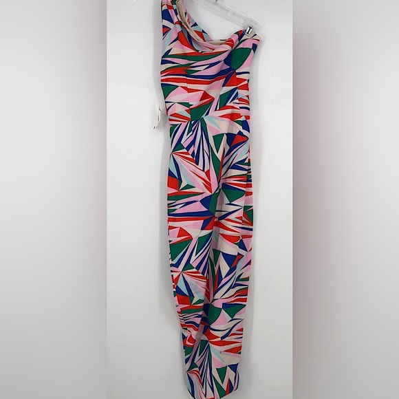 Alexia Admor NWT Sexy Colorful One Shoulder High Thigh Slit Dress **Size 4**🔥🔥 - Picture 2 of 6